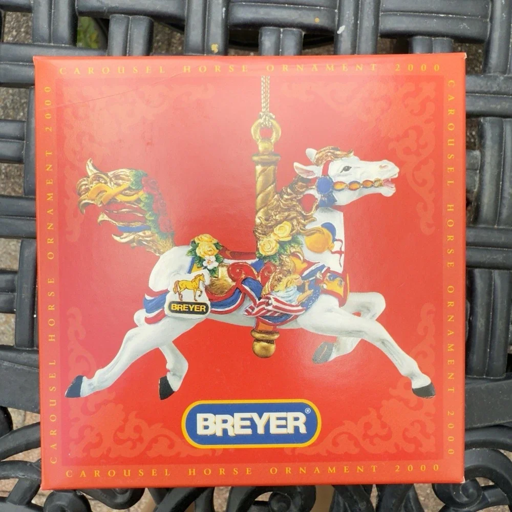 2000‎ Breyer Carousel Horse Ornament 700500 50th Anniversary Golden Christmas